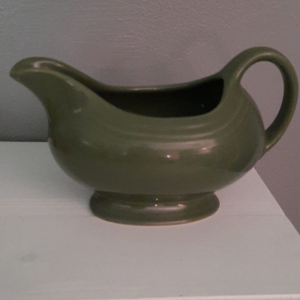 Fiesta gravy boat in sage
